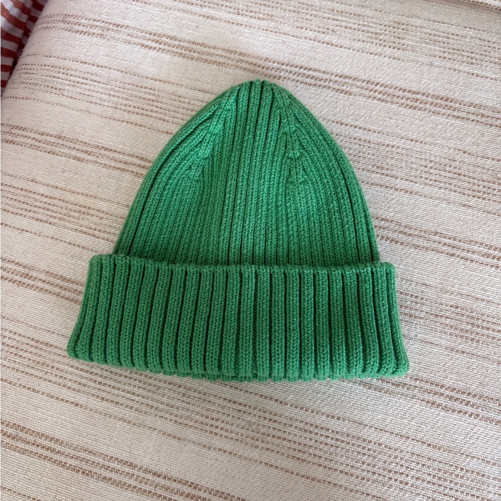 Zara Green Knit Beanie for Kids